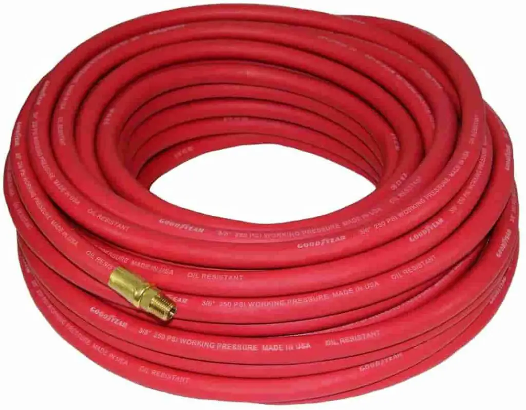 Good Year 50' x 38 Rubber Air Hose Red
